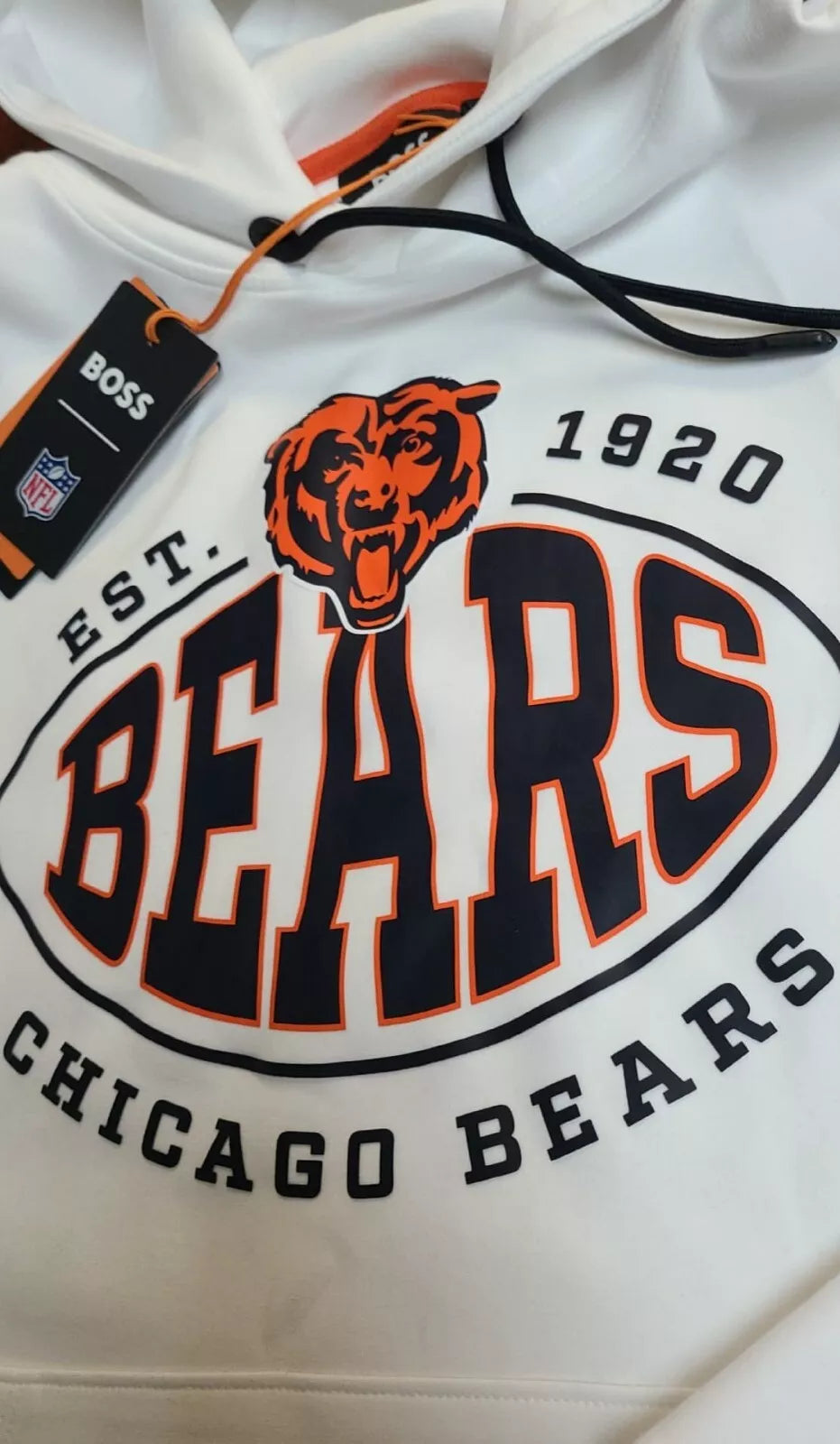 BOSS X NFL Chicago Bears Hoodie Sweatshirt Stretch Fabric - Regular Fit - Size M