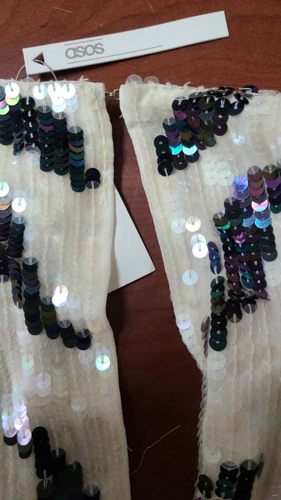 ASOS Full Sequin Mini Dress with Drape Front Detail - Size 4 US /8 UK - NWT