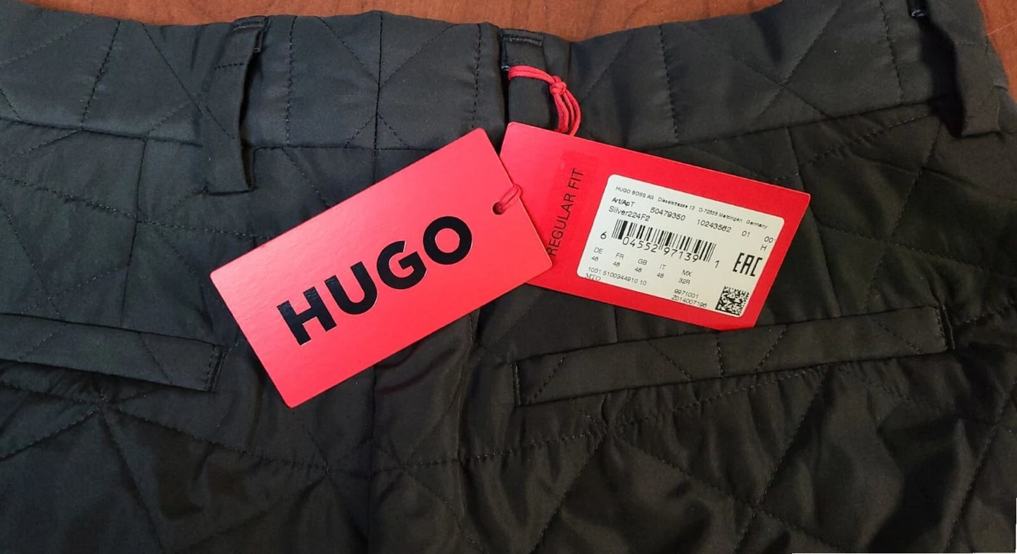 HUGO BOSS Regular Fit Pants Trousers Water Repellent Quilted Fabric  - Size 32R