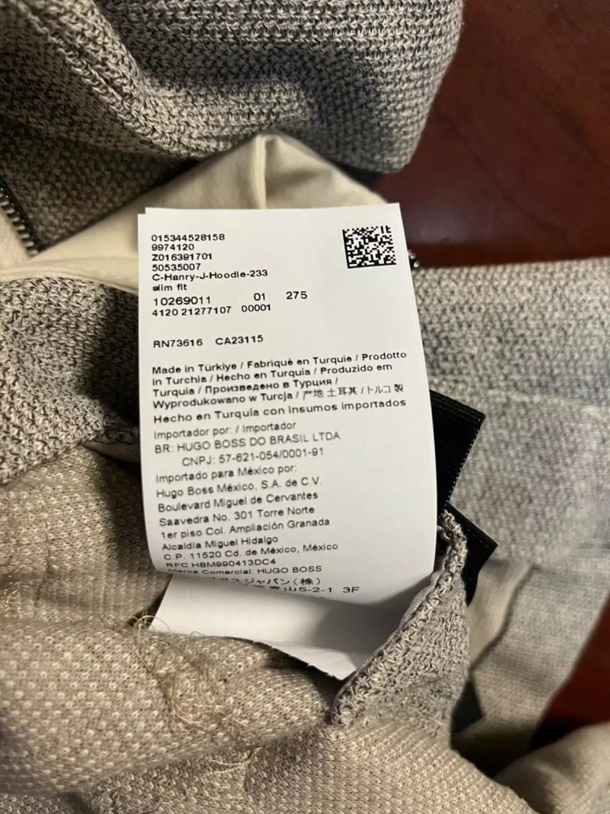 $699 - BOSS Sport Jacket Coat Removable Hooded Inner Italian Jersey Slim - 38R