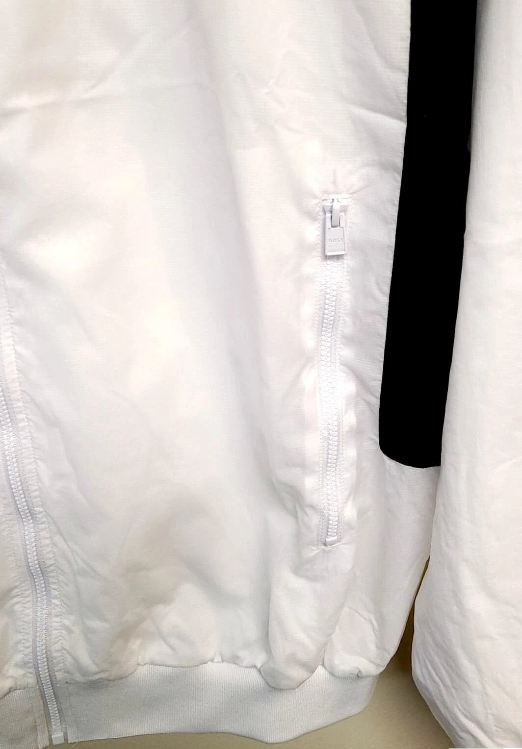 BOSS Bomber Style Zip-Up Jacket with Side Pockets in Color Blocked - Size M