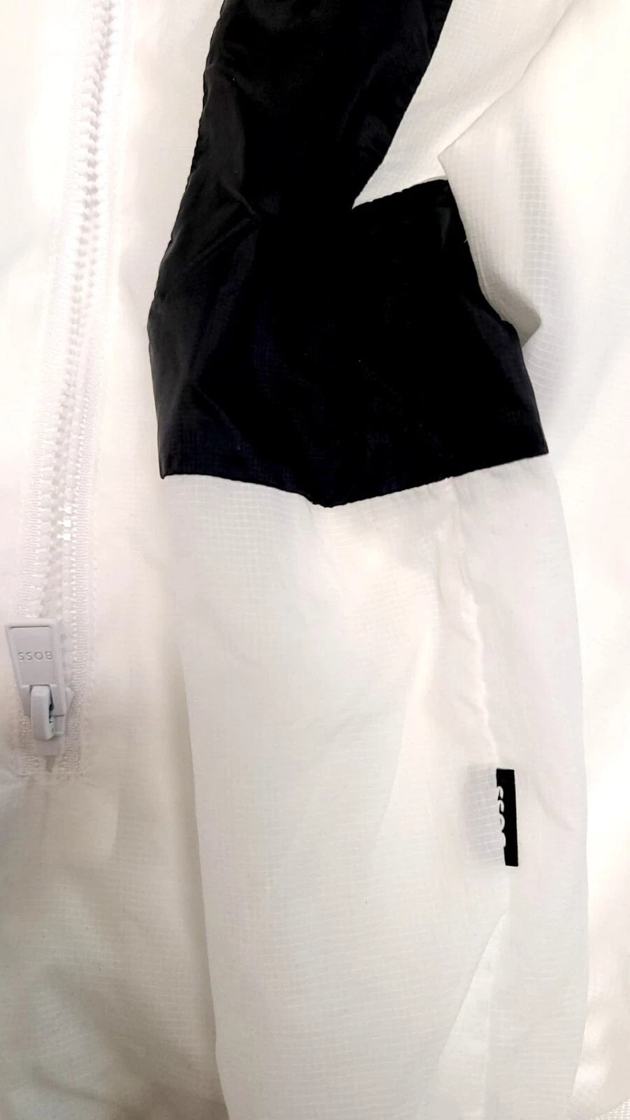 BOSS Bomber Style Zip-Up Jacket with Side Pockets in Color Blocked - Size M