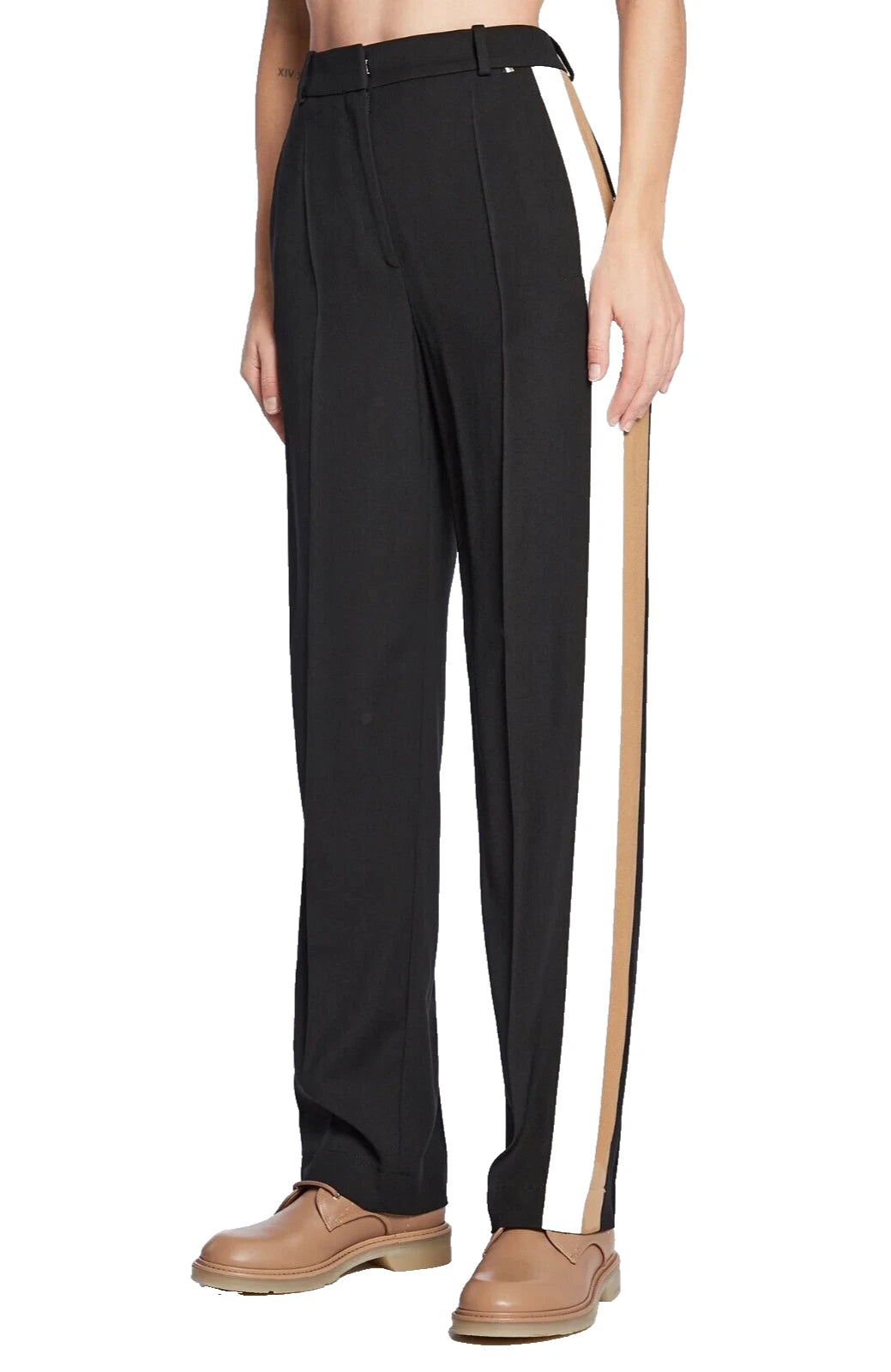 $348 - HUGO BOSS Stretch Twill Pants Regular Fit Signature Stripe - Size 4 / 26