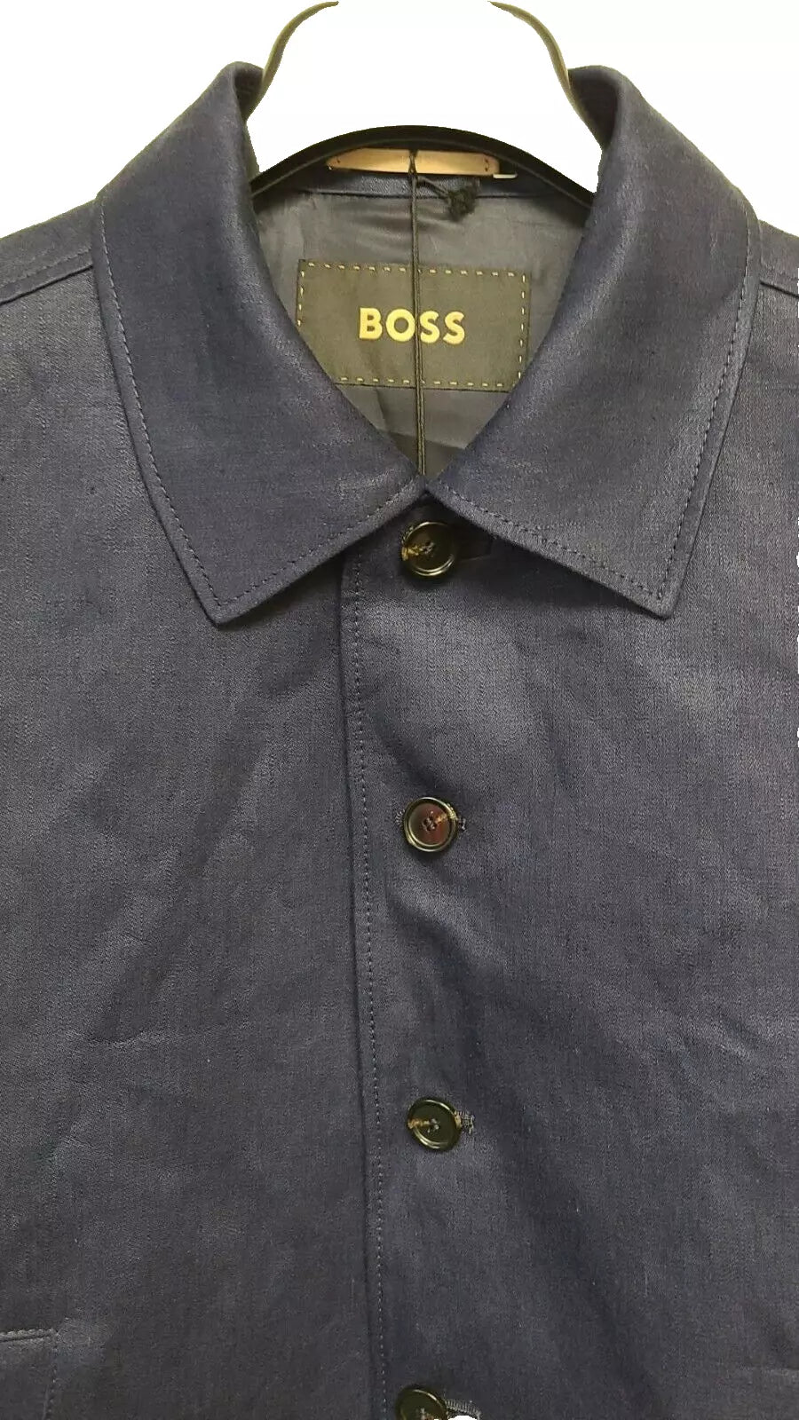 $1,395 - BOSS Slim Fit Luxury Jacket Coat in Pure Linen Zegna Fabric - Size 38R