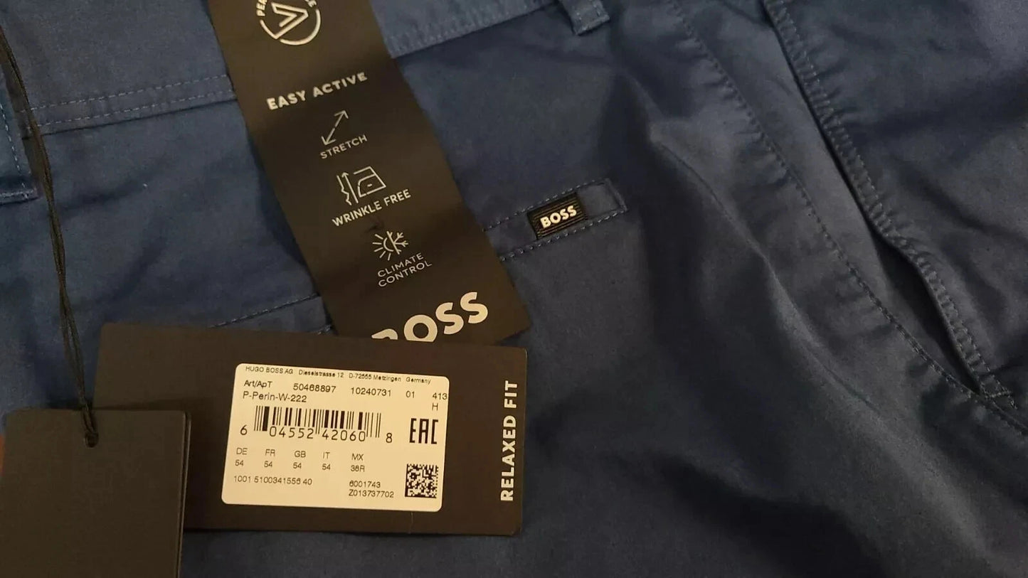BOSS Performance Pants Easy Active Stretch Wrinkle Free Relaxed Fit - Size 38R