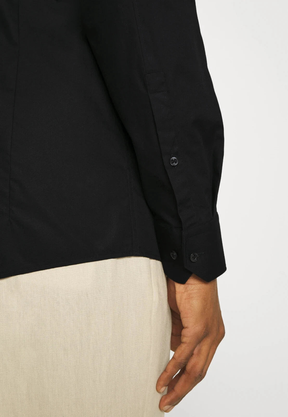 HUGO BOSS Extra Slim Dress Shirt in Cotton Italian Fabric Black - Size 15.7 / 40