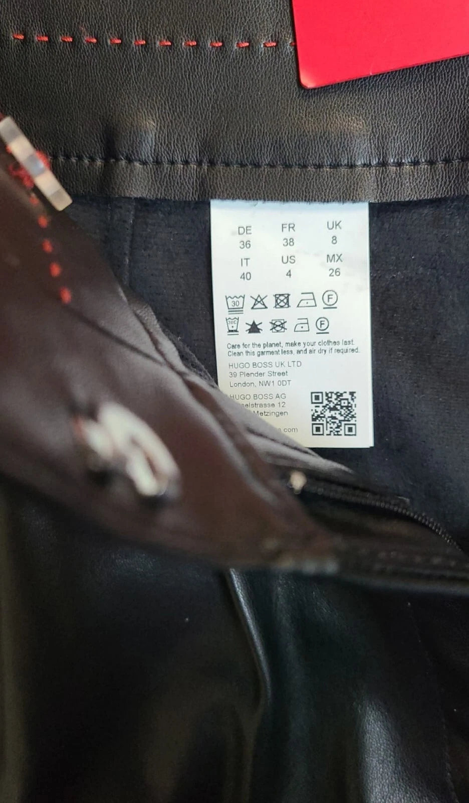 HUGO BOSS  Hesizila Baggy Fit Pants Trousers with Pockets in Black - Size 4 /26