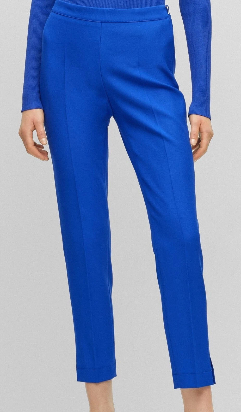 $248 - BOSS  Women Cropped Pants with Side Slits Trousers - Size 26 - New w Tag