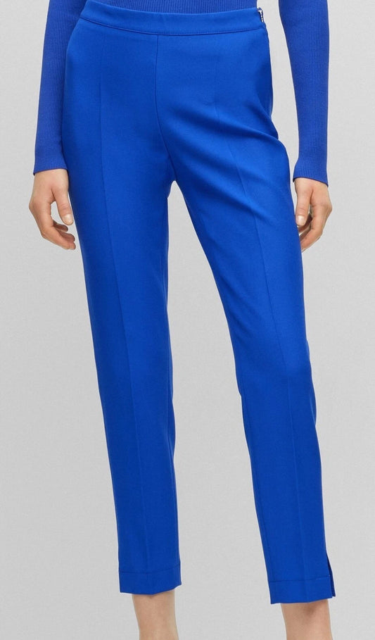 $248 - BOSS  Women Cropped Pants with Side Slits Trousers - Size 26 - New w Tag