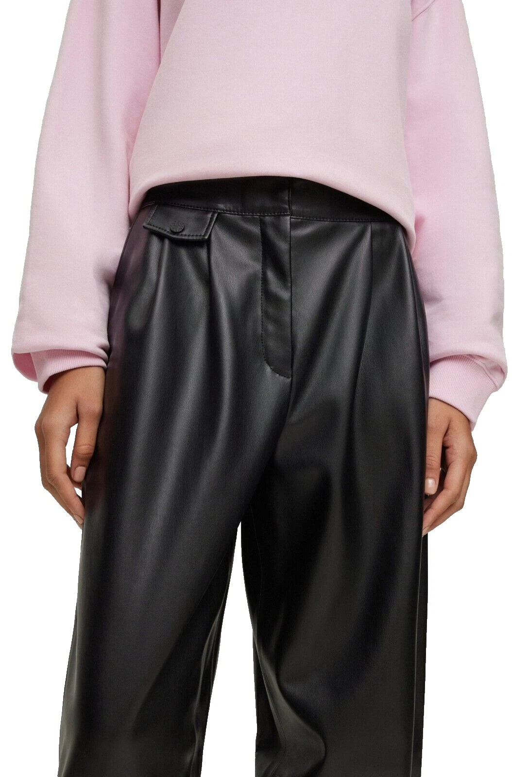 HUGO BOSS  Hesizila Baggy Fit Pants Trousers with Pockets in Black - Size 4 /26