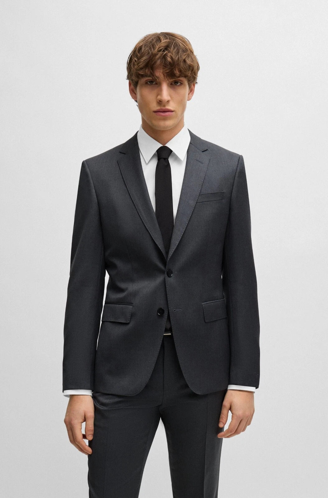 $645 - BOSS Slim Fit Suit Jacket Stretch Wool Reda Italian Fabric - Size 40R