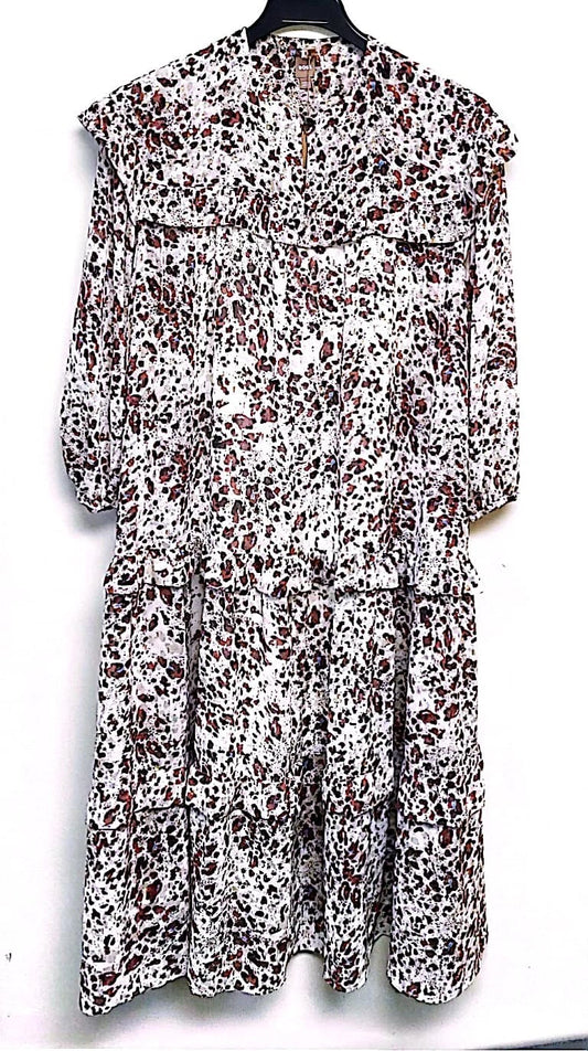 BOSS Elegant Casual Women Chiffon Dress with Slip - Size 4 - NEW with Tag