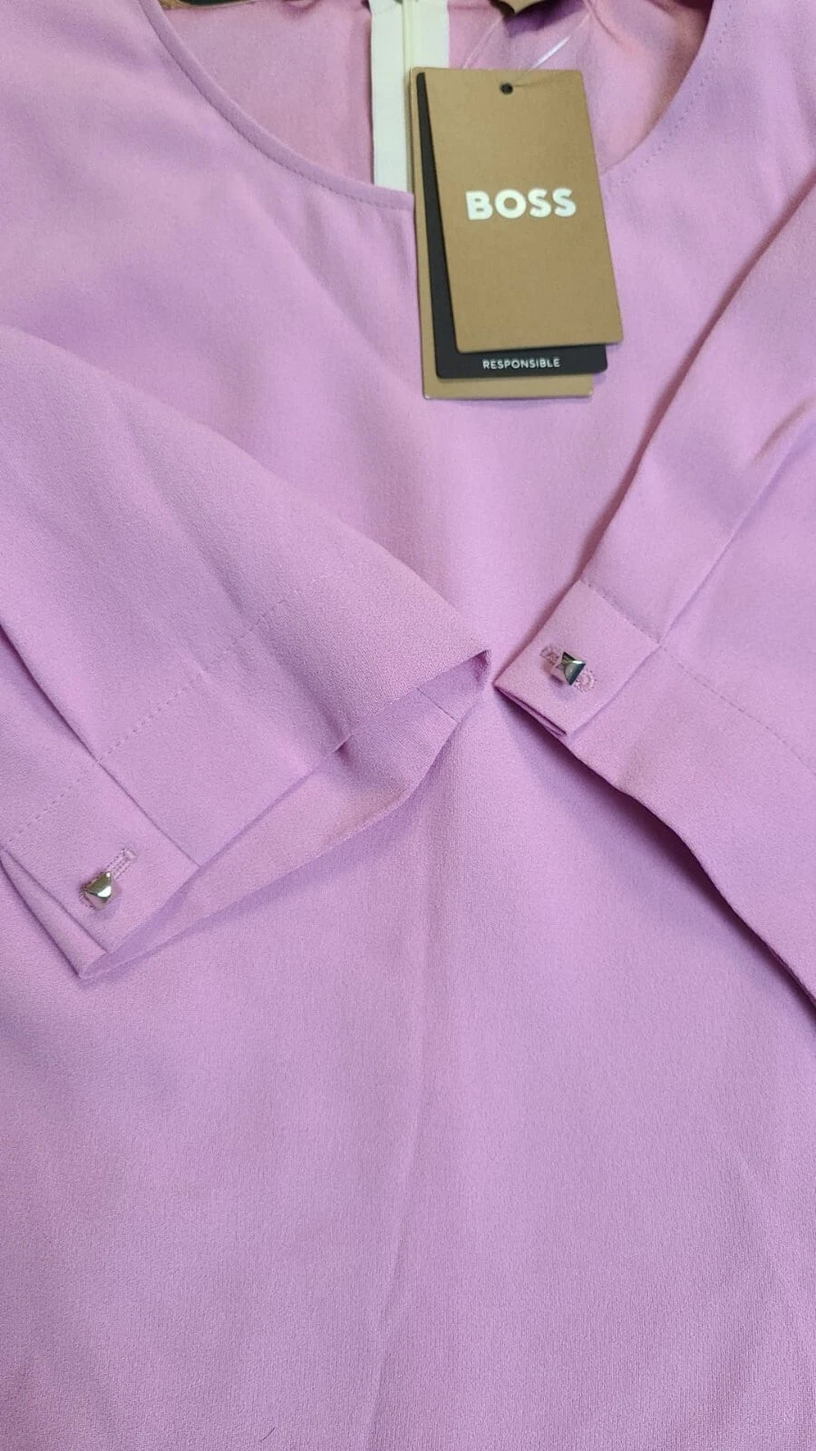 $495 - HUGO BOSS  Short Sleeve A-Line Dress in Pink - Size 4 / 26 - MX