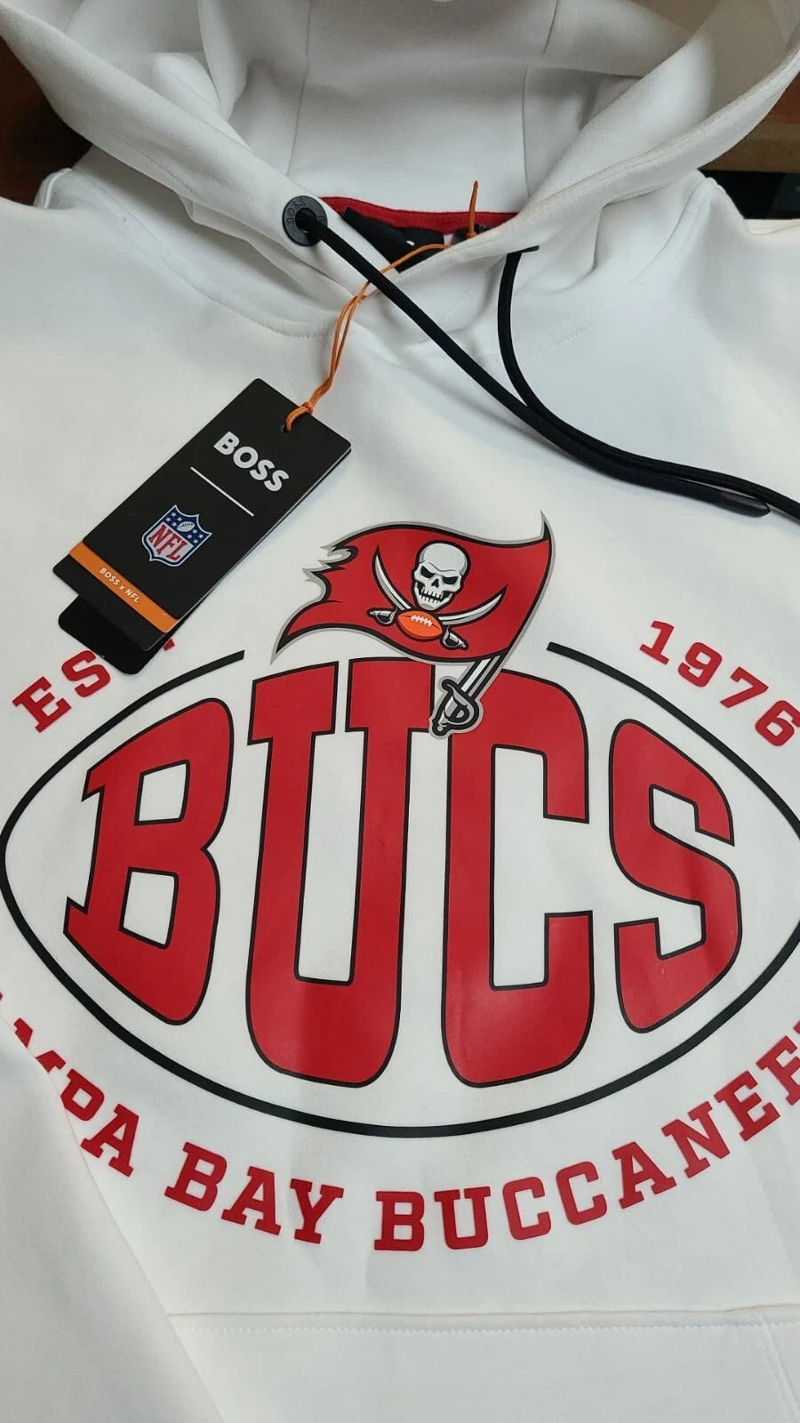 BOSS X NFL Sport Tampa Bay Buccaneers Hoodie Sweatshirt Regular Fit - Size M