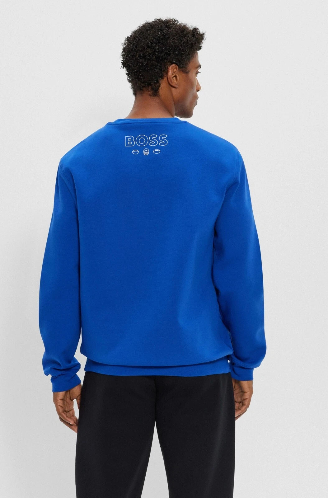 BOSS X NFL Sport NY Giants Blue Crewneck Sweatshirt Comfort Stretch - Size M