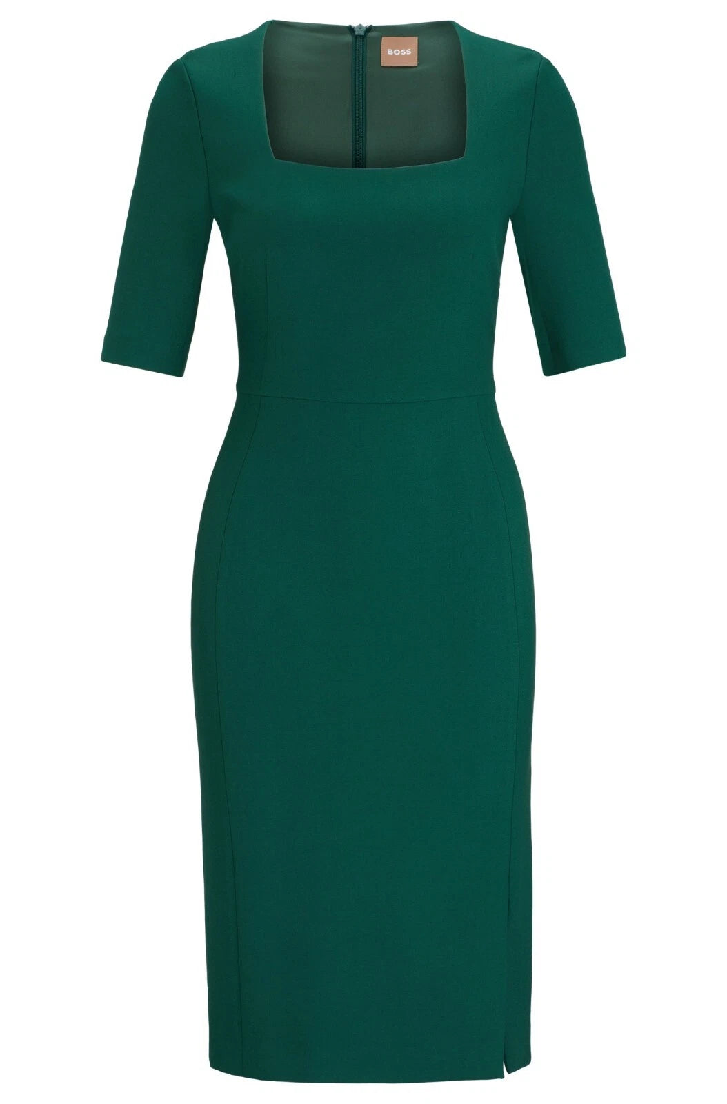 $545 - BOSS  Slim Fit Square Neck Sheath Business Dress - Size 4 /26