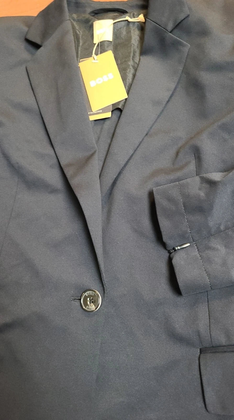 BOSS Performance Stretch Jacket Long Length Blazer Wrinkle Free - Size  4 / 26