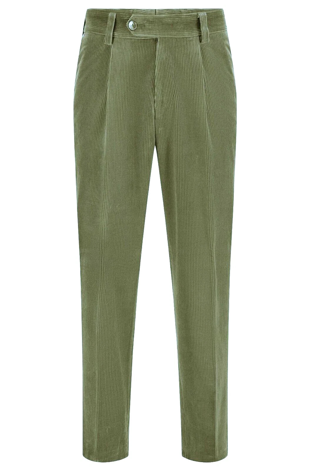 BOSS Relaxed Comfort Fit Pleated Pants in Cotton Corduroy - Size 34R