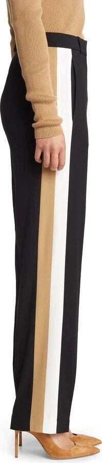 BOSS Women Wool Pants with Signature Stripe - Regular Fit - Size 4 / 26
