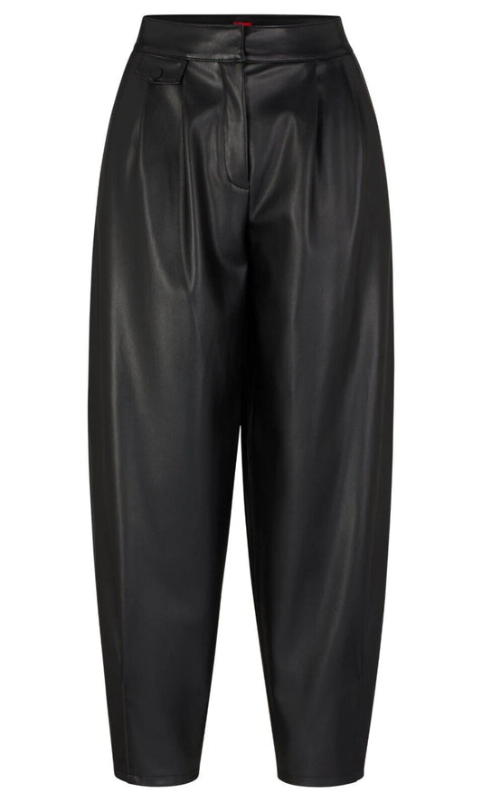 HUGO BOSS  Hesizila Baggy Fit Pants Trousers with Pockets in Black - Size 4 /26