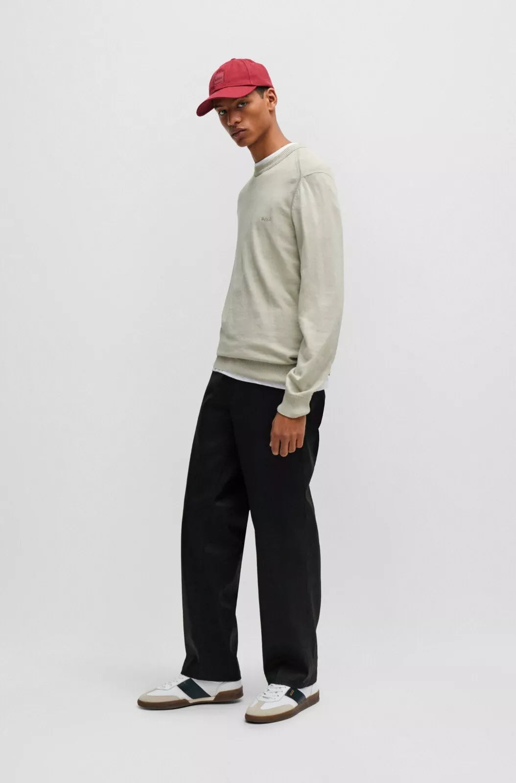 BOSS Casual Pants Chinos in Stretch Cotton Twill Relaxed Fit Black - Size 32R