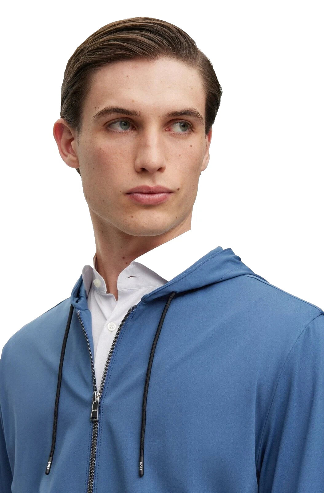 $595 - BOSS Slim Fit Sport Jacket w Hood Performance Stretch Jersey - Size 40R