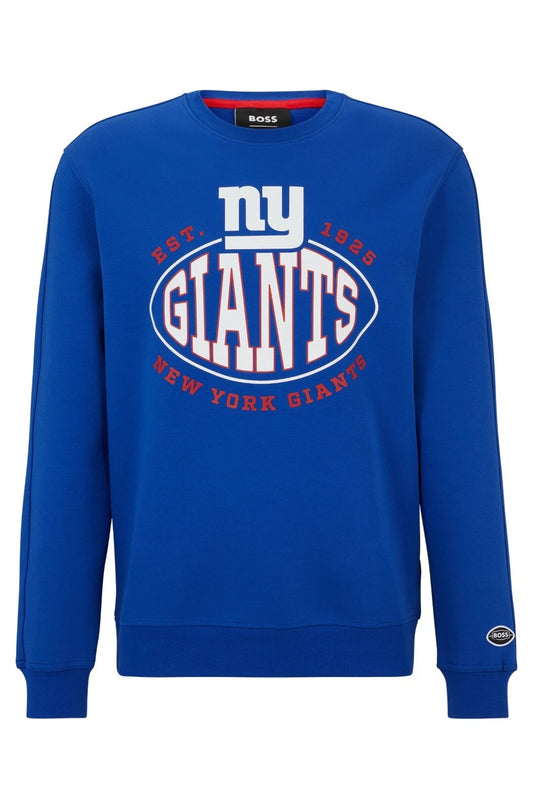 BOSS X NFL Sport NY Giants Crewneck Sweatshirt Comfort Stretch Blue - Size M