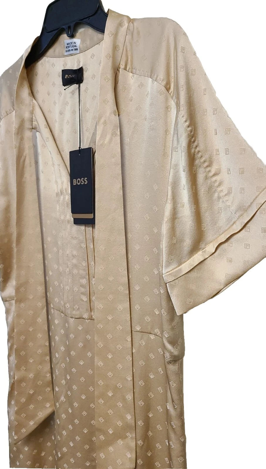 HUGO BOSS Dawapy Silk Dress Long Length with Tie Neck - Size 4 / 26