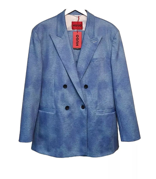 $1,395 - HUGO Modern Fit Double-Breasted Suit Performance Super Flex - M