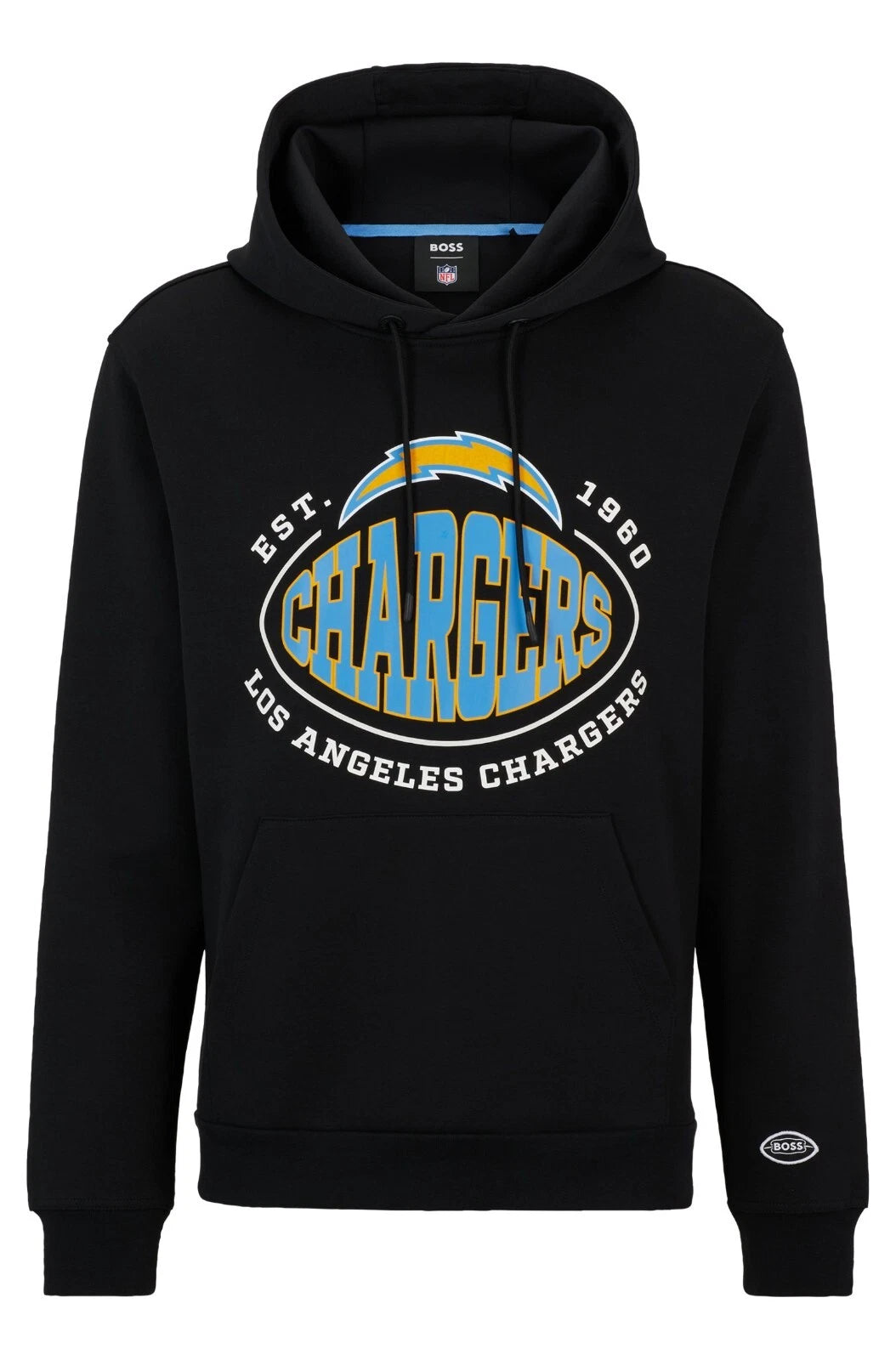 BOSS X NFL Los Angeles Chargers Sweatshirt Hoodie Regular Fit in Black - Size M