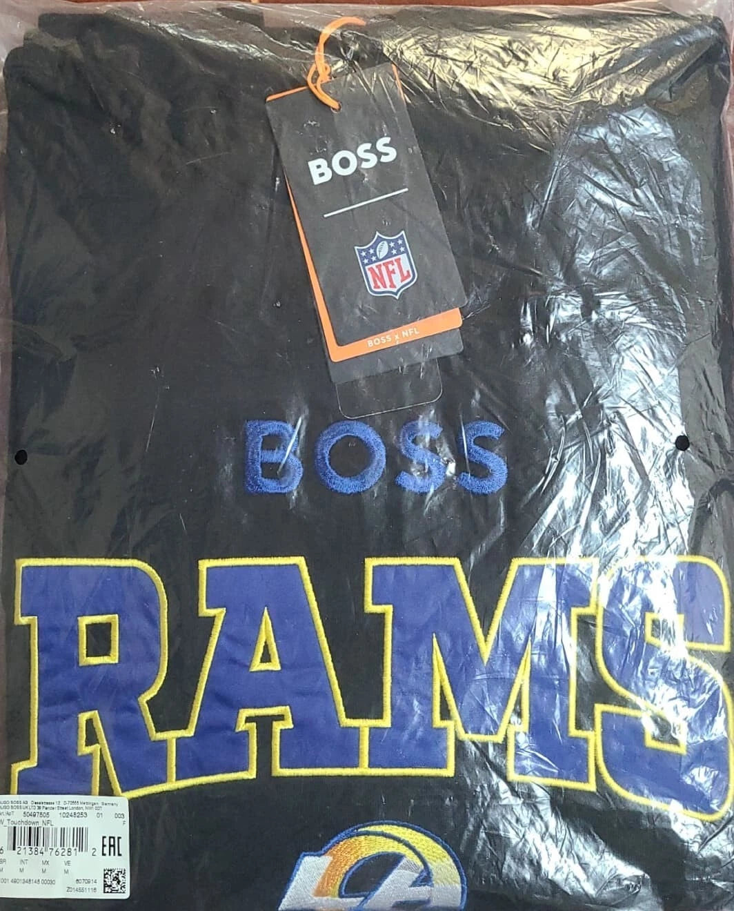 BOSS X NFL Hoodie Los Angeles Rams Sweatshirt in Cotton - Size M - New with Tag