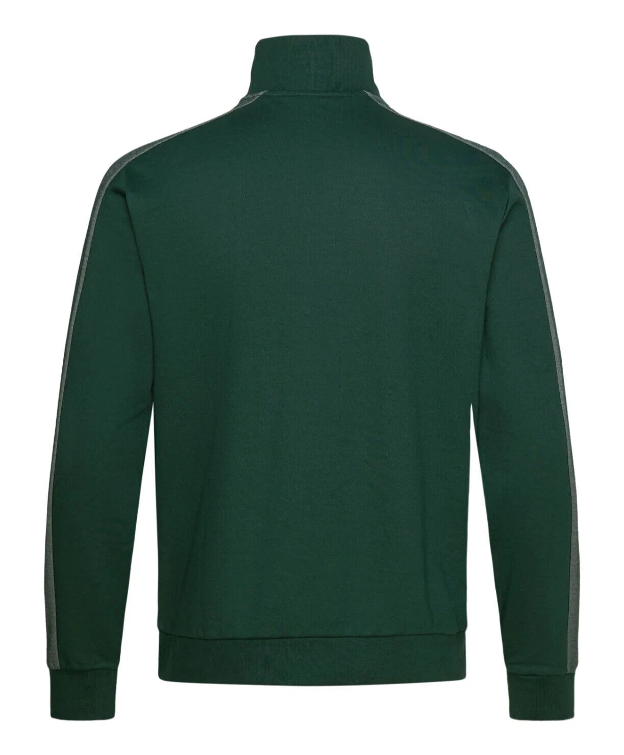 BOSS Quarter Zip Pullover Tracksuit Jacket Sweater with Logo in Green - Size M