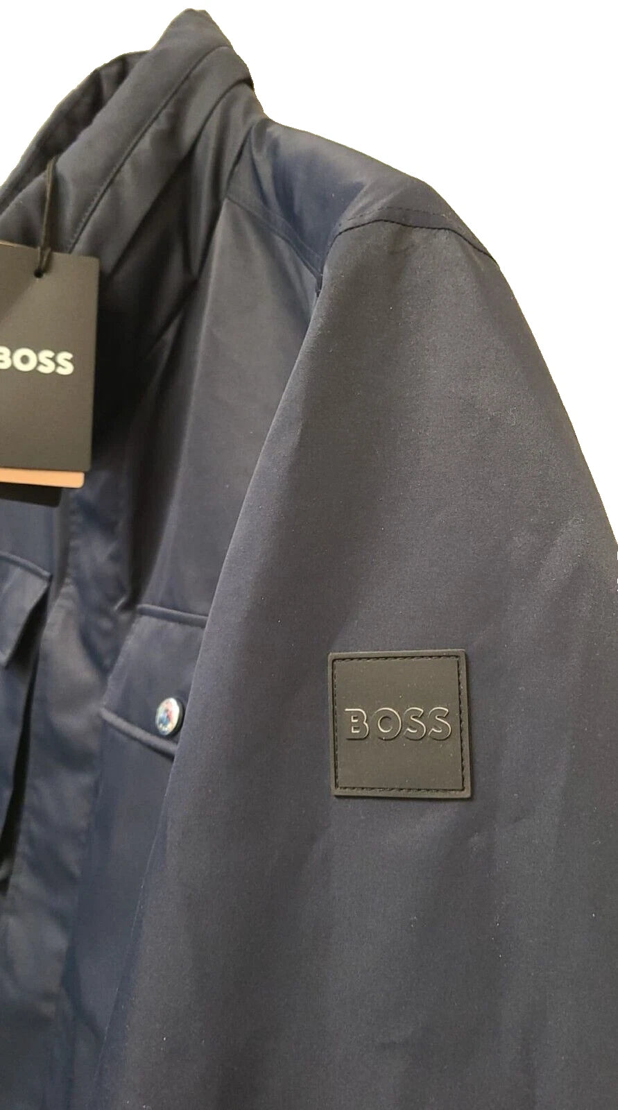 BOSS Contelda Field Utility Jacket Water Repellent Inner Hood Regular Fit - 38R