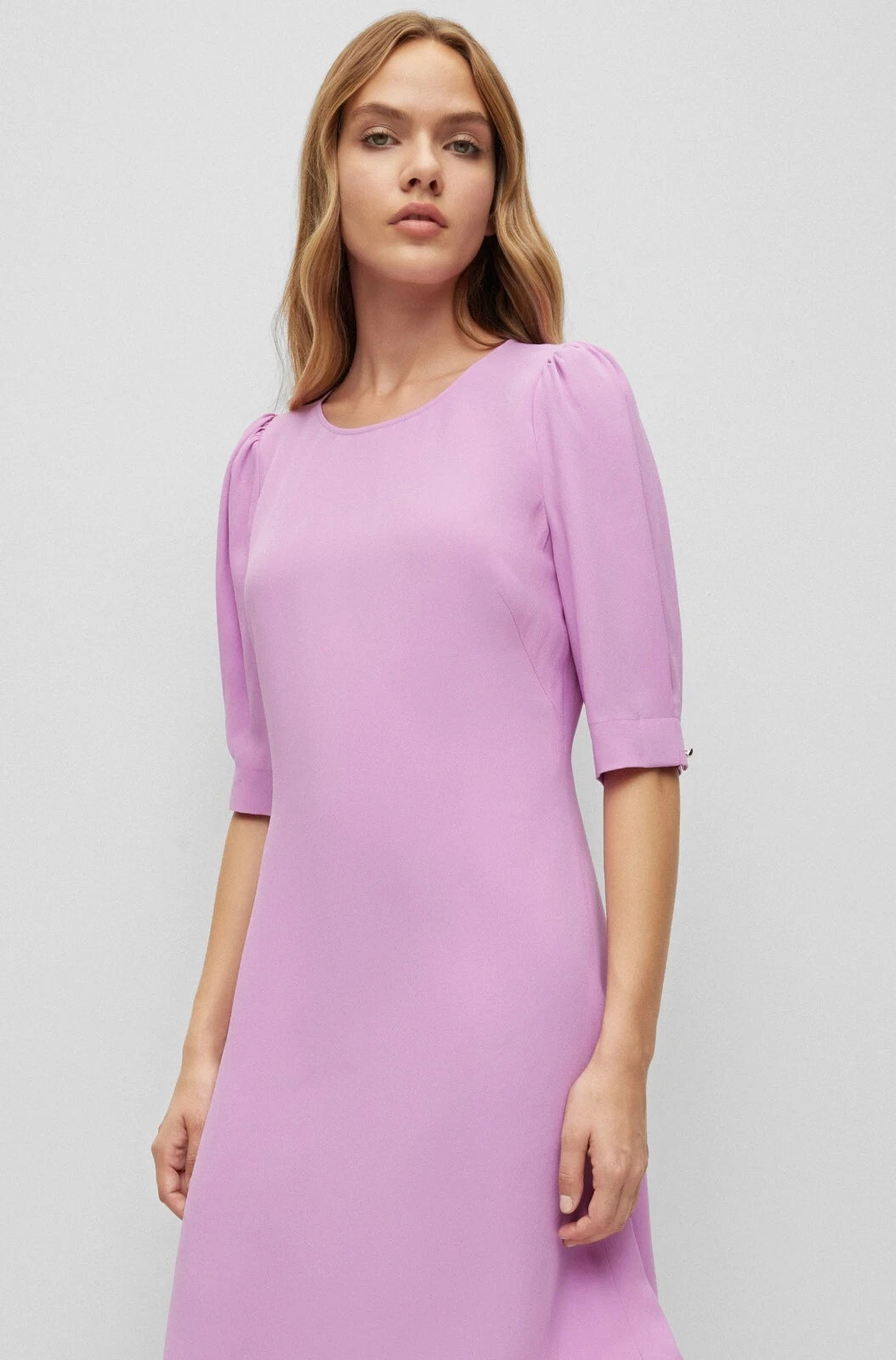 $495 - HUGO BOSS  Short Sleeve A-Line Dress in Pink - Size 4 / 26 - MX