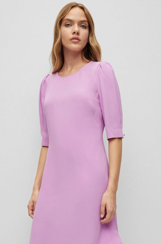 $495 - HUGO BOSS  Short Sleeve A-Line Dress in Pink - Size 4 / 26 - MX