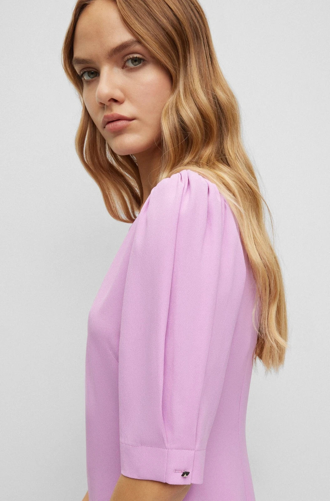 $495 - HUGO BOSS  Short Sleeve A-Line Dress in Pink - Size 4 / 26 - MX