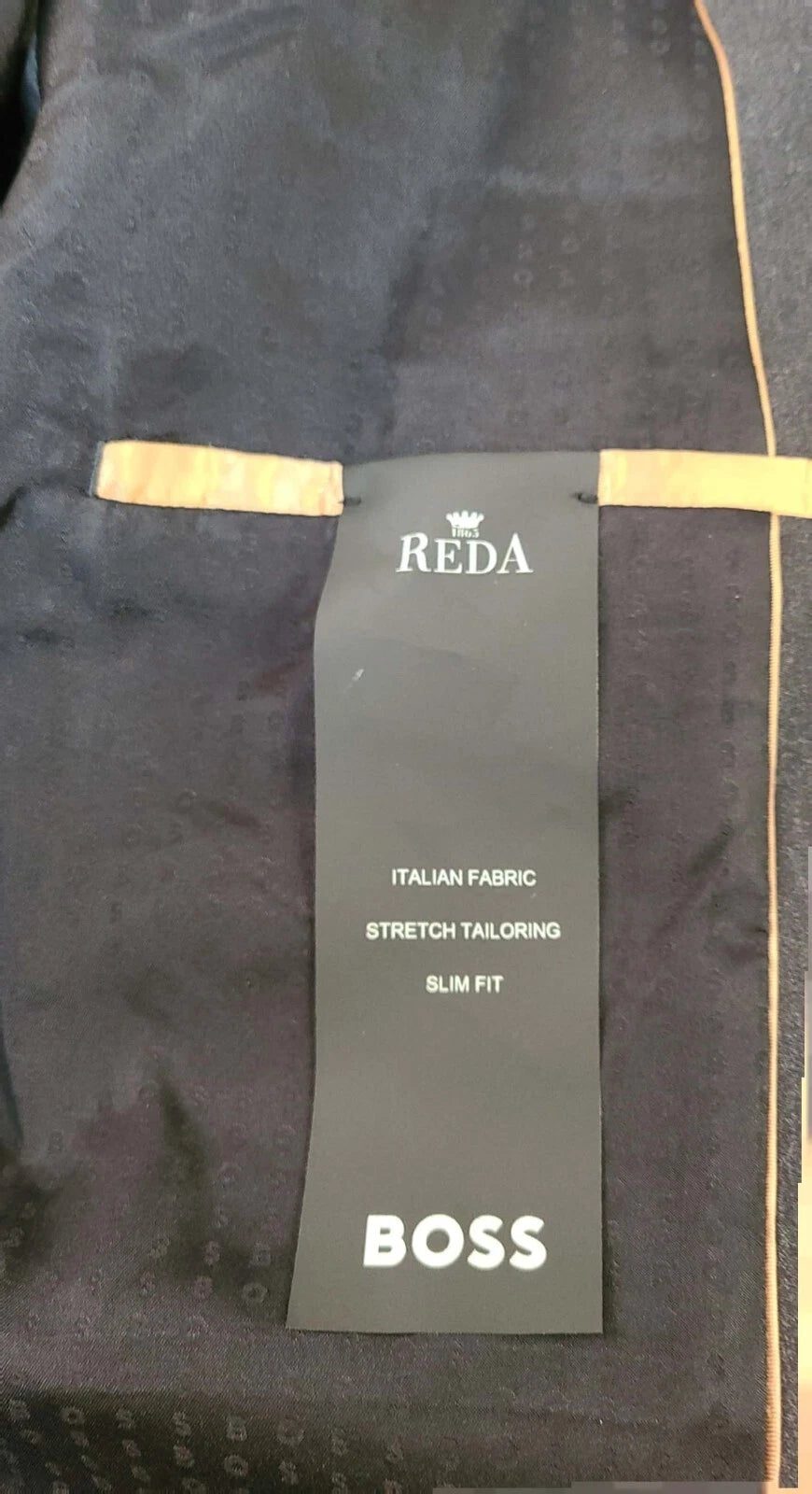 $645 - BOSS Slim Fit Suit Jacket Stretch Wool Reda Italian Fabric - Size 40R