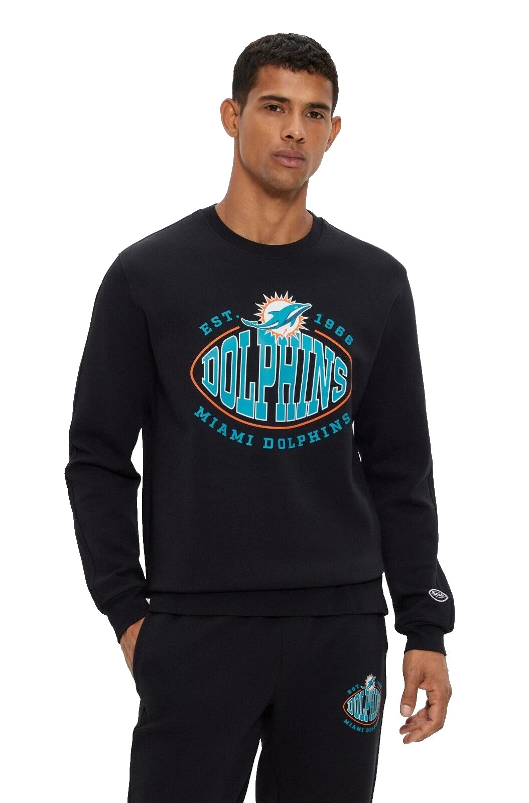BOSS X NFL Sport Miami Dolphins Crewneck Sweatshirt Comfort Stretch - Size M