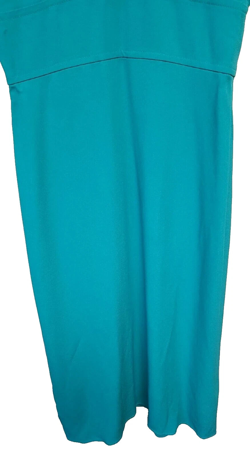 $595 - BOSS V-Neckline Long Length Dress Slim Fit Green - Size 4 /26