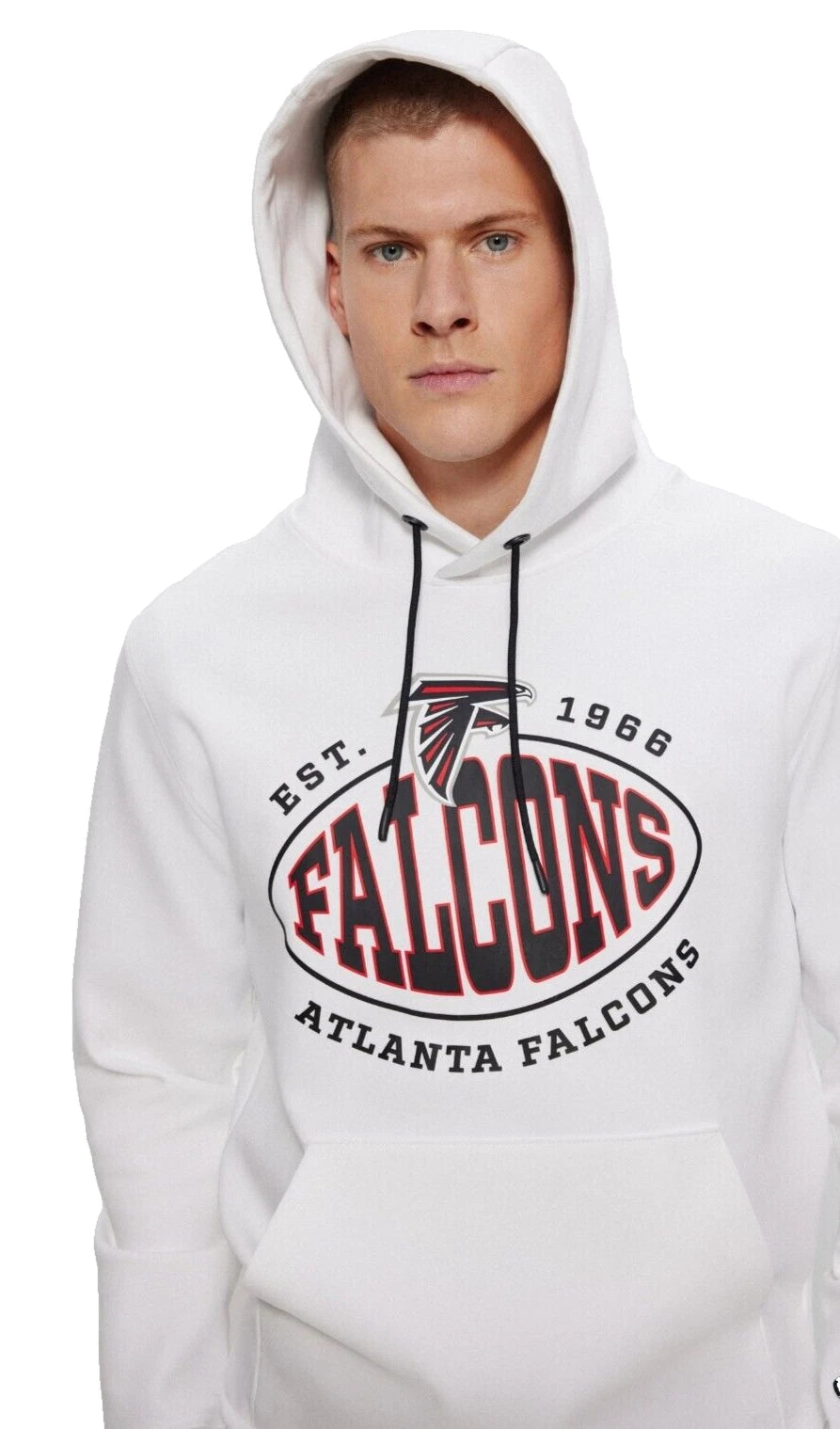 BOSS X NFL Atlanta Falcons Hoodie Sweatshirt Regular Fit in White - Size M