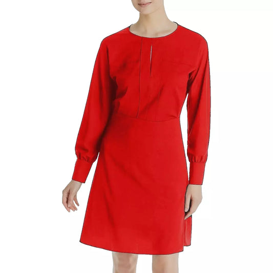 $398 - BOSS Danbena Knee Fit Flare Dress Cutout Front Chest - Size 4 /26