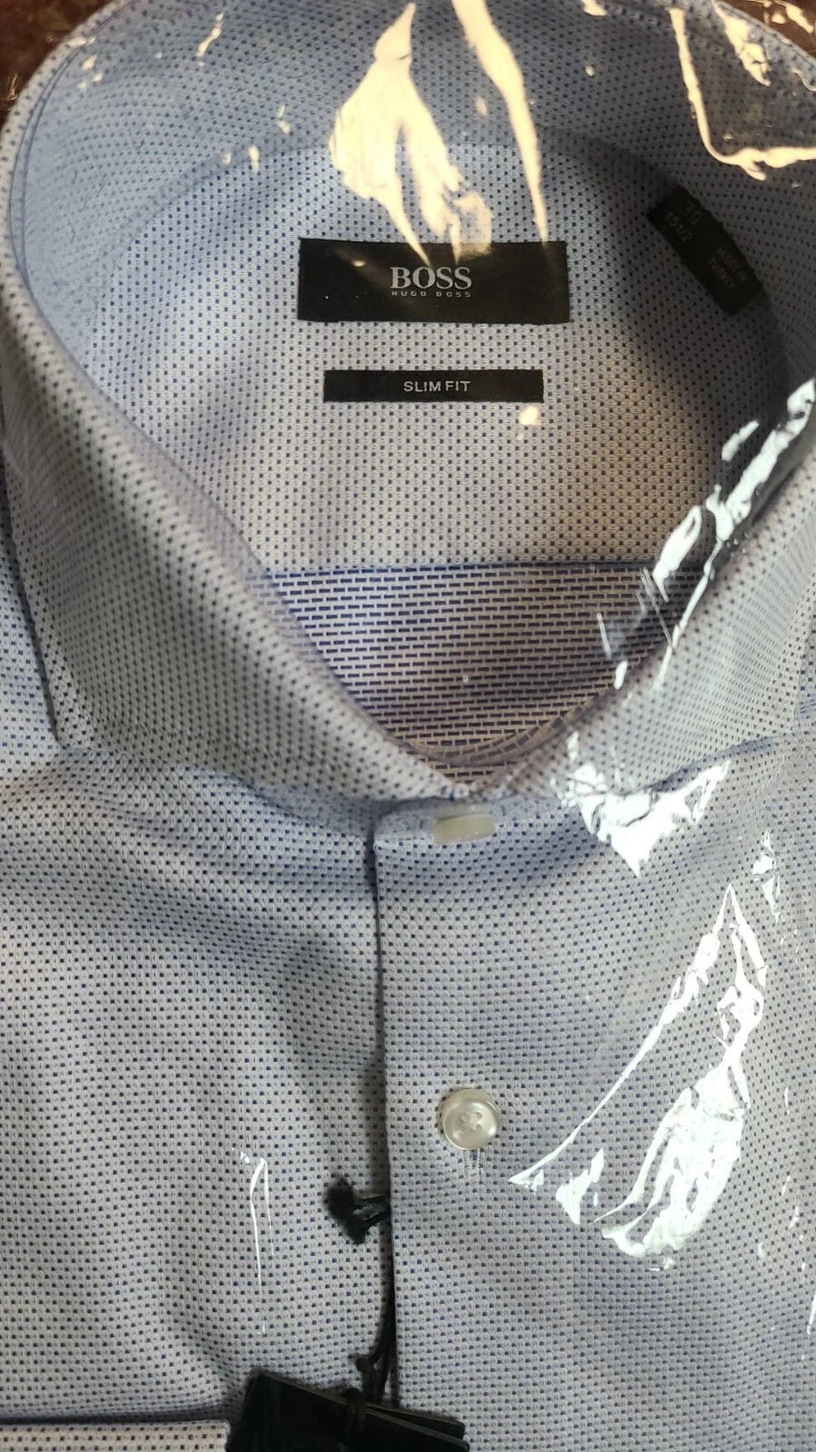 BOSS Jason Slim-Fit Dress Shirt in Cotton - Size M - 15.5 - 39