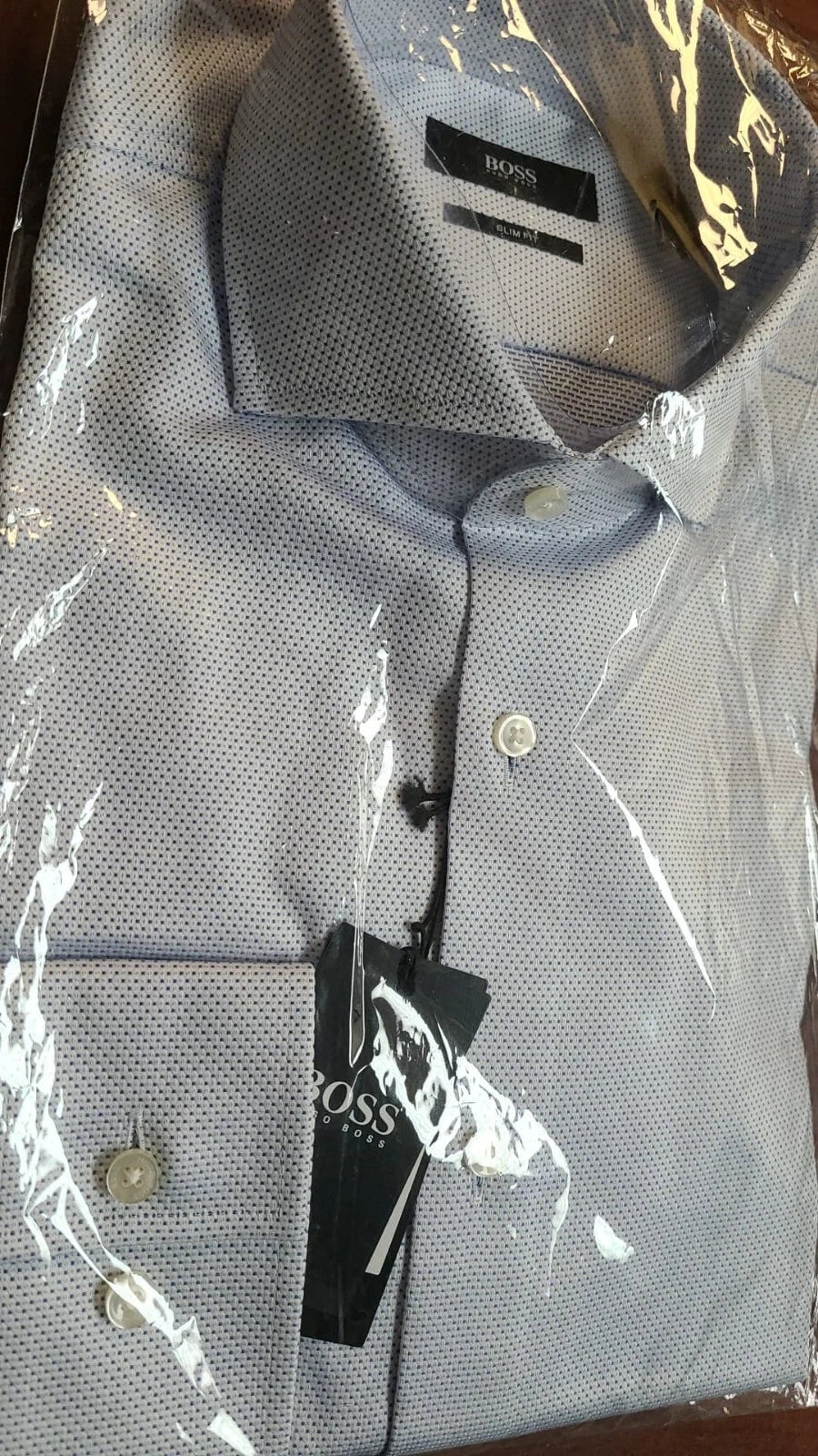 BOSS Jason Slim-Fit Dress Shirt in Cotton - Size M - 15.5 - 39
