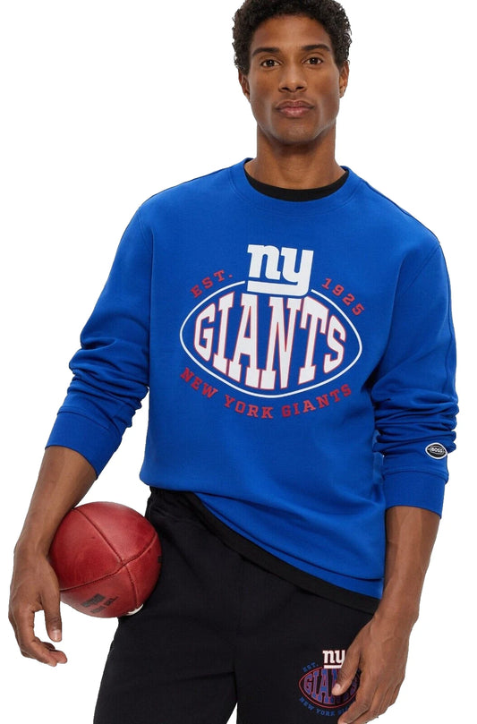 BOSS X NFL Sport NY Giants Blue Crewneck Sweatshirt Comfort Stretch - Size M