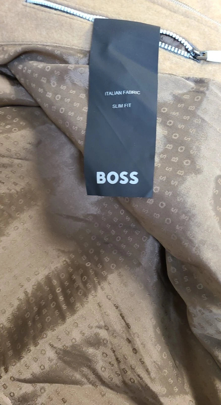 $545 - Boss Bomber Jacket w Teddy Collar Wool Blend Italian Fabric - Size 38R