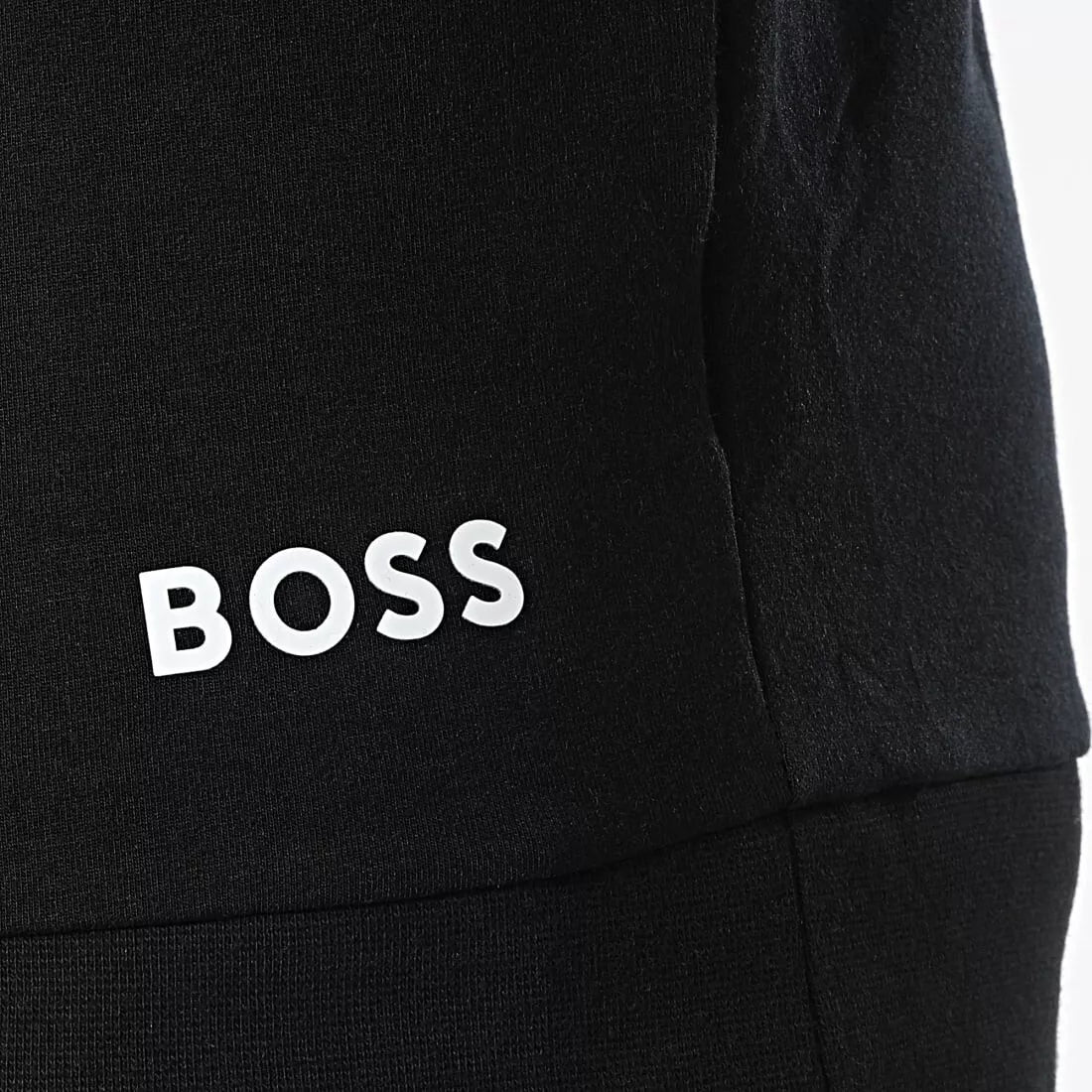 BOSS Black Hooded Sweatshirt Stretch Color-Blocked Contrast Logo Regular Fit - M