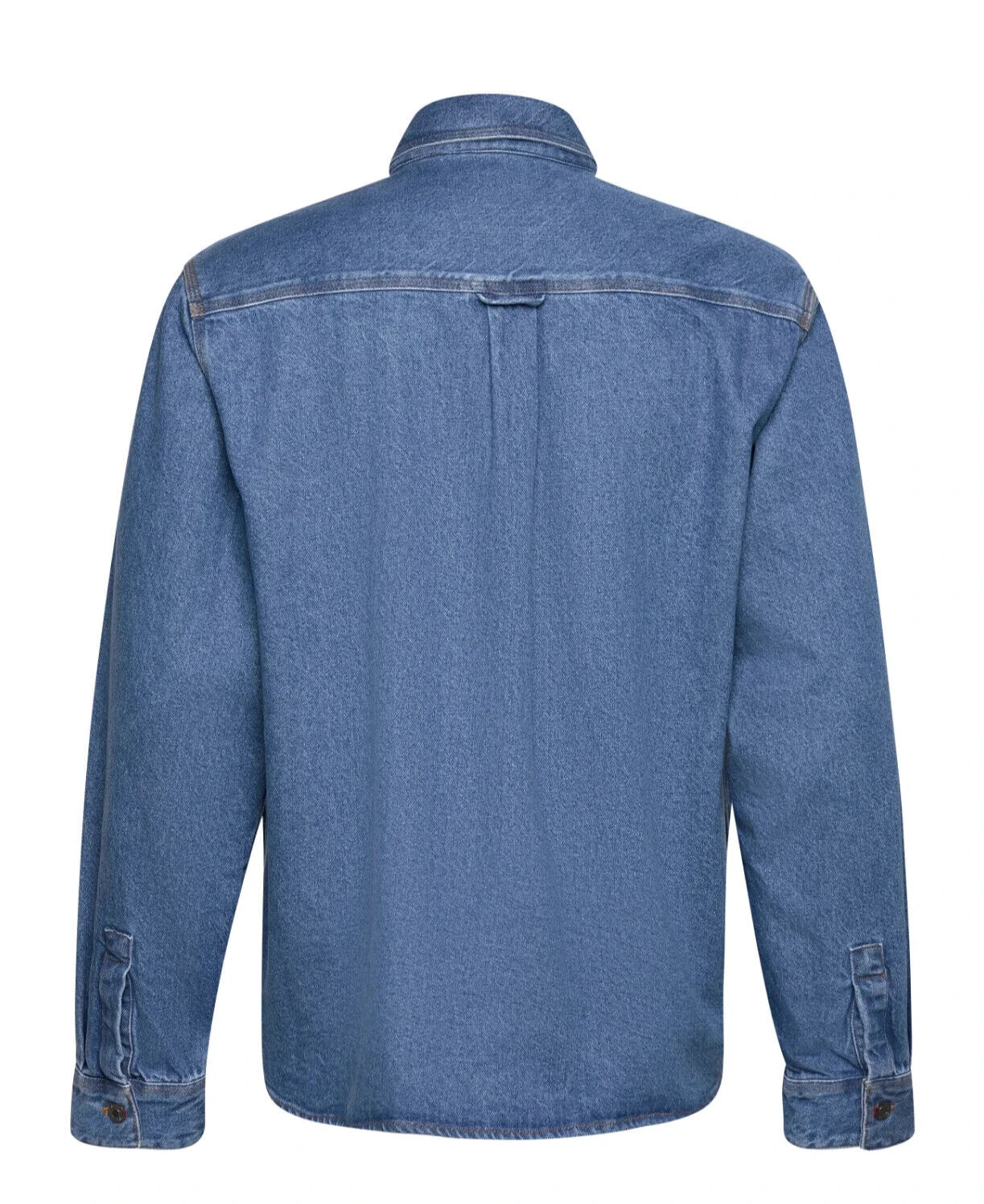 HUGO BOSS Oversized Denim Shirt Jacket in Blue Cotton Denim Relaxed Fit - Size M