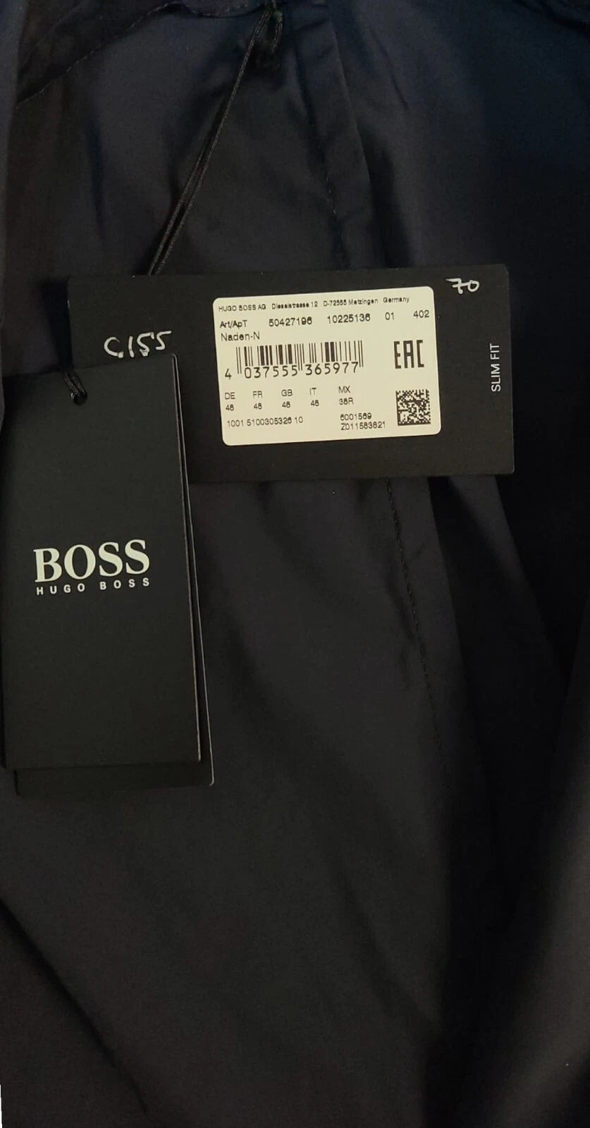 $595 - HUGO BOSS 2-in-1 Performance Sport Jacket Stretch Italian Fabric - 38R