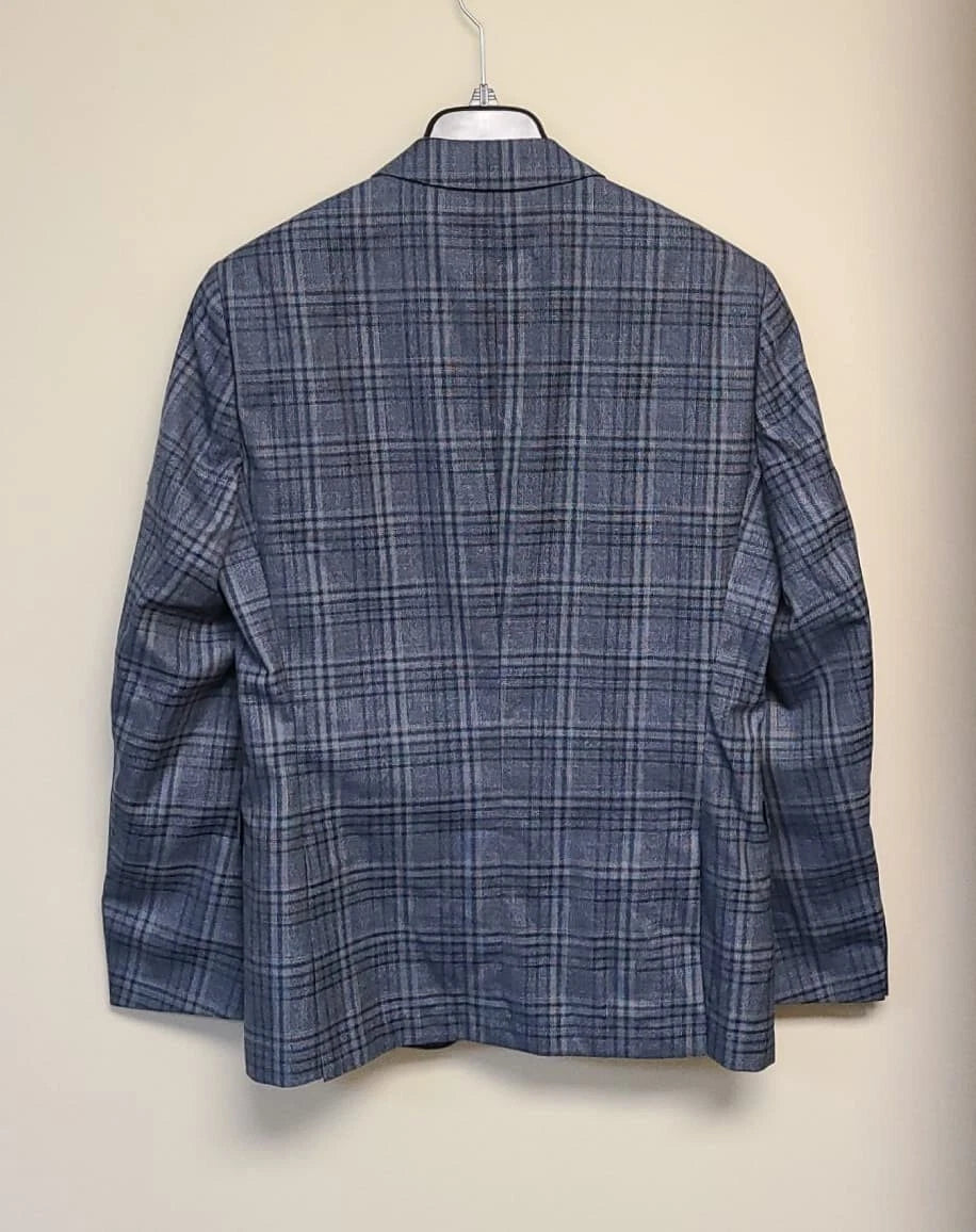 $645 - BOSS Slim Fit Sport Jacket Checked Virgin Wool - Size 40R - NWT