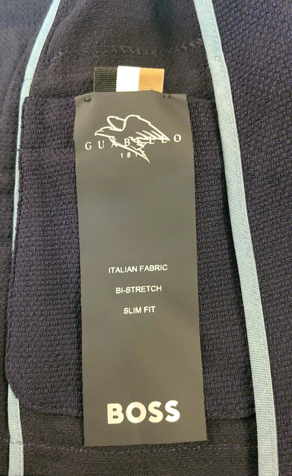 $765 BOSS Double Breasted Slim Fit Jacket Wool Blend Stretch Italian Fabric -38R